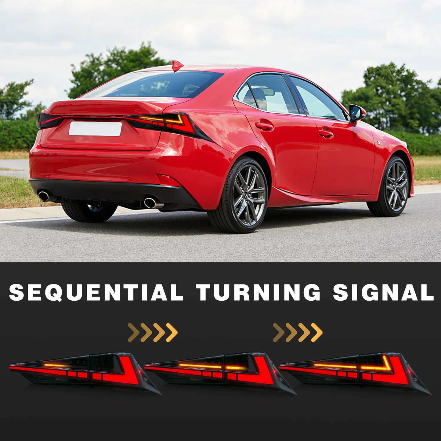 Archaic New Led Rücklicht mit sequentiellem Truning Signal Rück leuchte Plug and Play für Lexus IS250 IS300 IS350 ISF 2013-2017