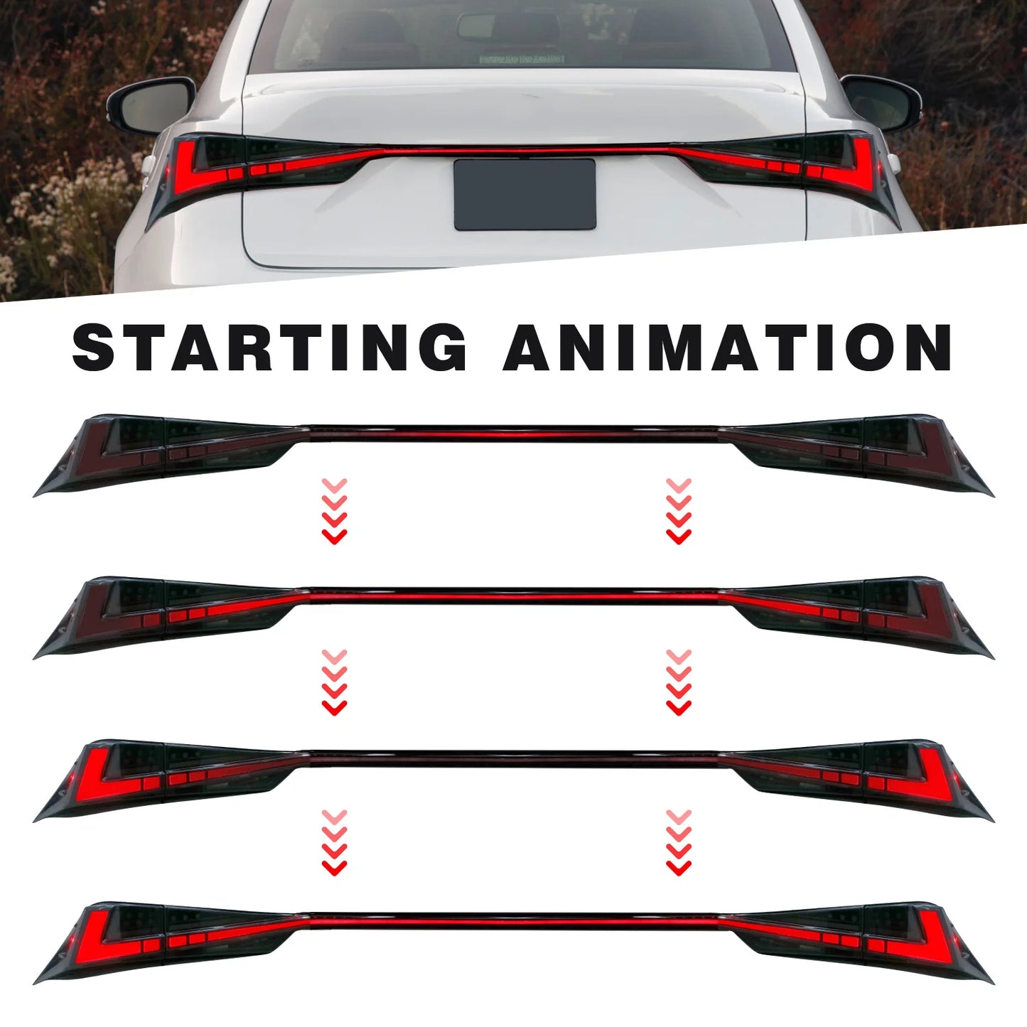 Archaic New Led Rücklicht mit sequentiellem Truning Signal Rück leuchte Plug and Play für Lexus IS250 IS300 IS350 ISF 2013-2017