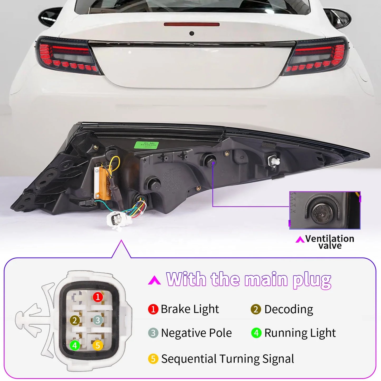 Archaic Rücklicht für  86 GR86 für Subaru BRZ Rücklicht mit Animation Sequential  GR86 Rück leuchte