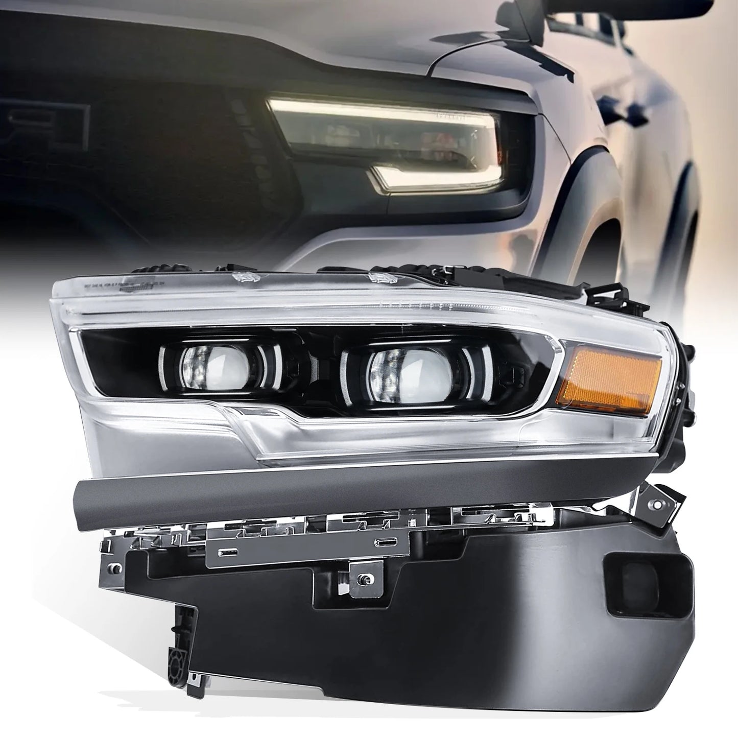 Archaic RAM1500 OE BIG HORN Scheinwerfer Voll LED Doppels trahl Weiß DRL 2019-2022 Für Dodge Ram 1500