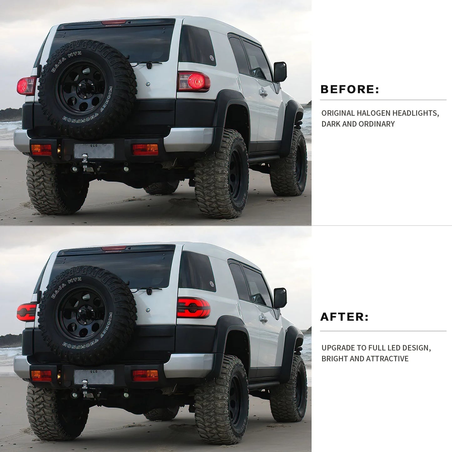 Archaic für FJ Cruiser LED Rücklichter Sequentielles Blinker für  FJ Cruiser Rück leuchte 2007-2015 Rücklicht