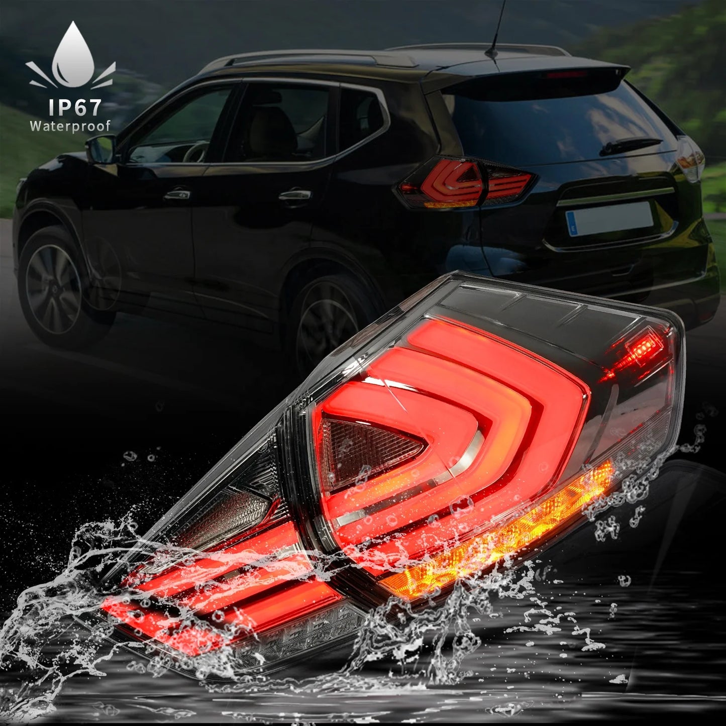 Archaic für Nissan X-Trail Rogue LED Rück leuchte 2014-2019 Parkplatz Rücklicht Rücklicht Baugruppe Rück leuchte für Nissan