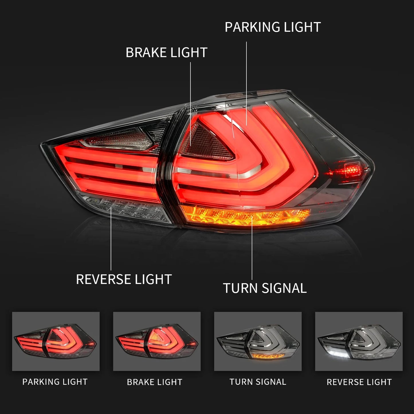 Archaic für Nissan X-Trail Rogue LED Rück leuchte 2014-2019 Parkplatz Rücklicht Rücklicht Baugruppe Rück leuchte für Nissan