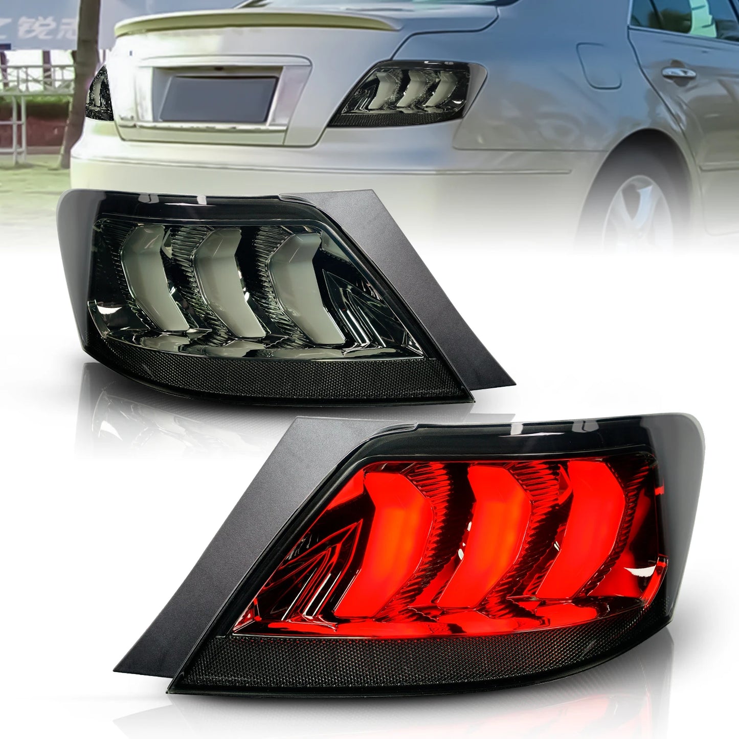 Archaic fabrik LED Mustang Style hinten lichter DRL sequentielle drehen signal für Mark X 2005-2009 rückleuchten For  Reiz