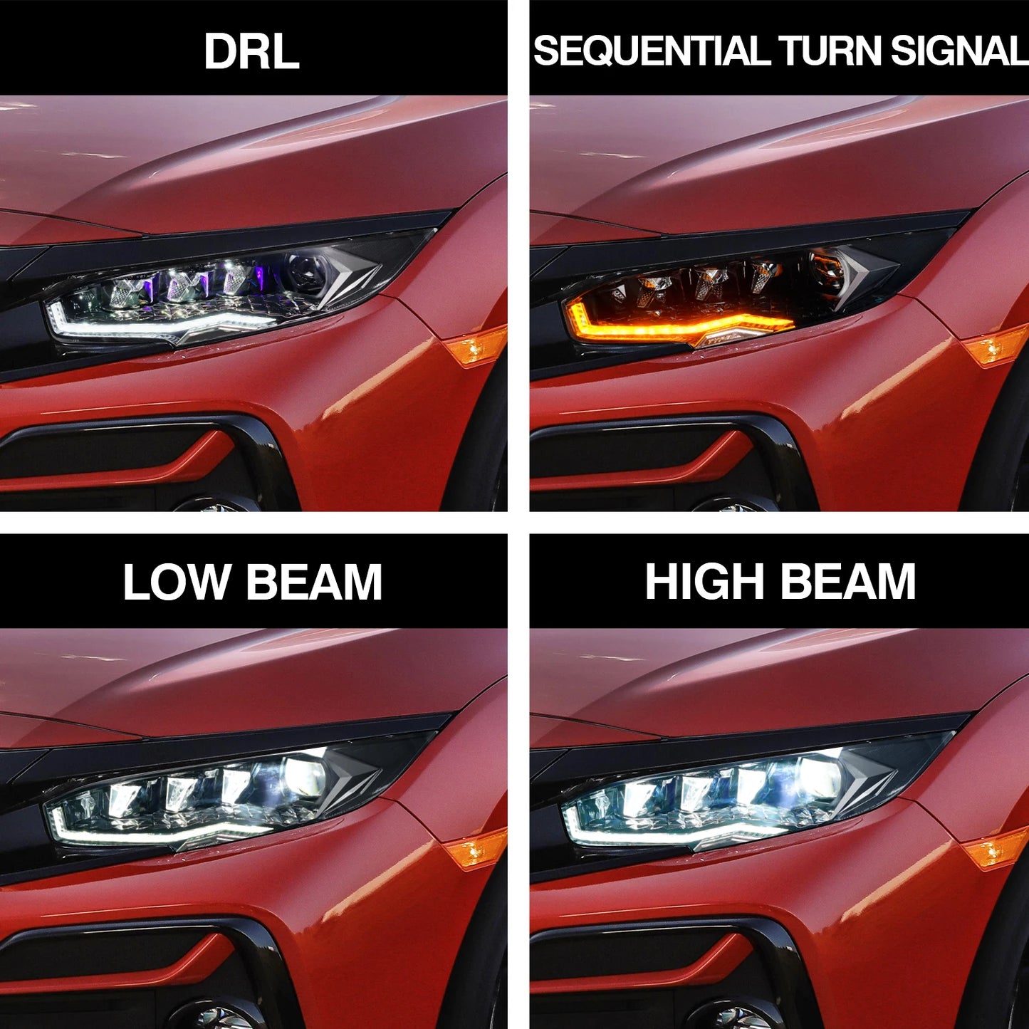 Archaic voll führte für  scheinwerfer limousine & fließheck 2016-2021 DRL front lamp180 grad rotation sequentielle dr