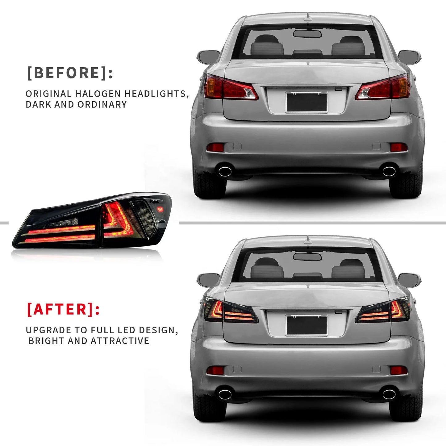 Archaic voll führte rücklicht For LEXUS rücklicht Apply zu IS250/IS300/IS350/ISF/IS250C 2006-2012 PLUG & PLAY rückleuchten