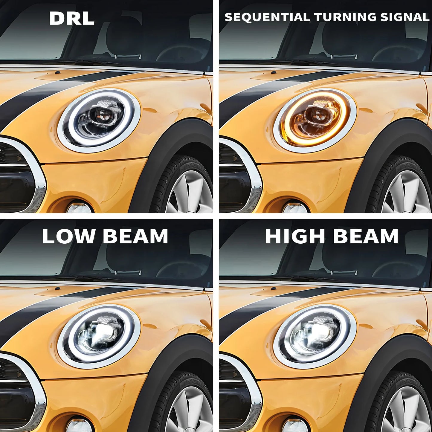 Archaische LED-Front leuchten F54 RGB Start DRL John Cooper Works 2014-UP Clubman Scheinwerfer für  MINI Cooper S F55 F56 F57