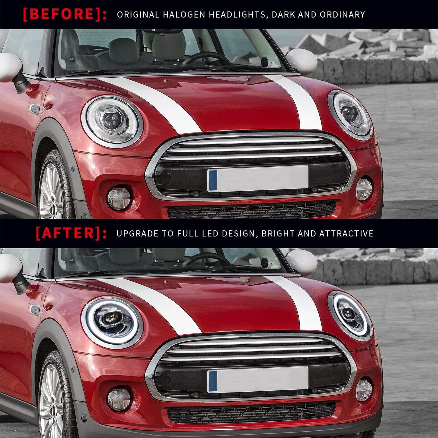 Archaische LED-Front leuchten F54 RGB Start DRL John Cooper Works 2014-UP Clubman Scheinwerfer für  MINI Cooper S F55 F56 F57