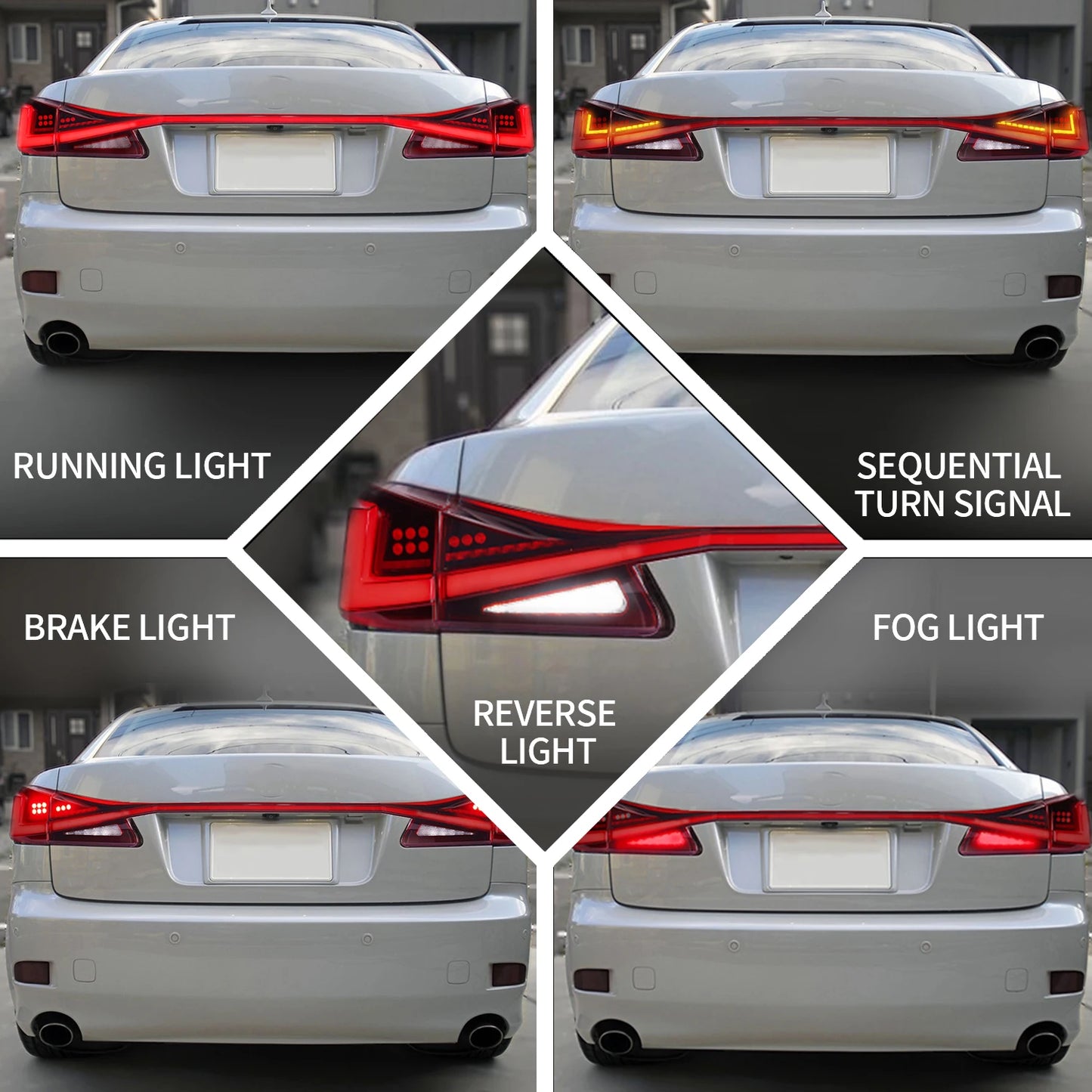 Archaische LED-Hintergrund beleuchtung Animation Sequentielles Drehen für Lexus IS 250 IS350 ISF 2006-2012 Trunk Fit Lexus IS250