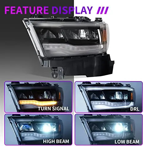 Archaische LED-Scheinwerfer für Dodge Ram 1500 2019-2022 OE-Scheinwerfer baugruppen für 5. ASV Ram Linke Fahrerseite