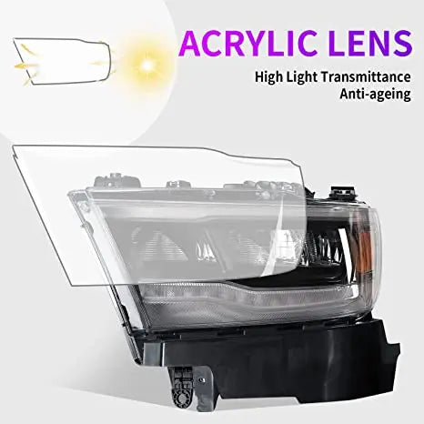 Archaische LED-Scheinwerfer für Dodge Ram 1500 2019-2022 OE-Scheinwerfer baugruppen für 5. ASV Ram Linke Fahrerseite