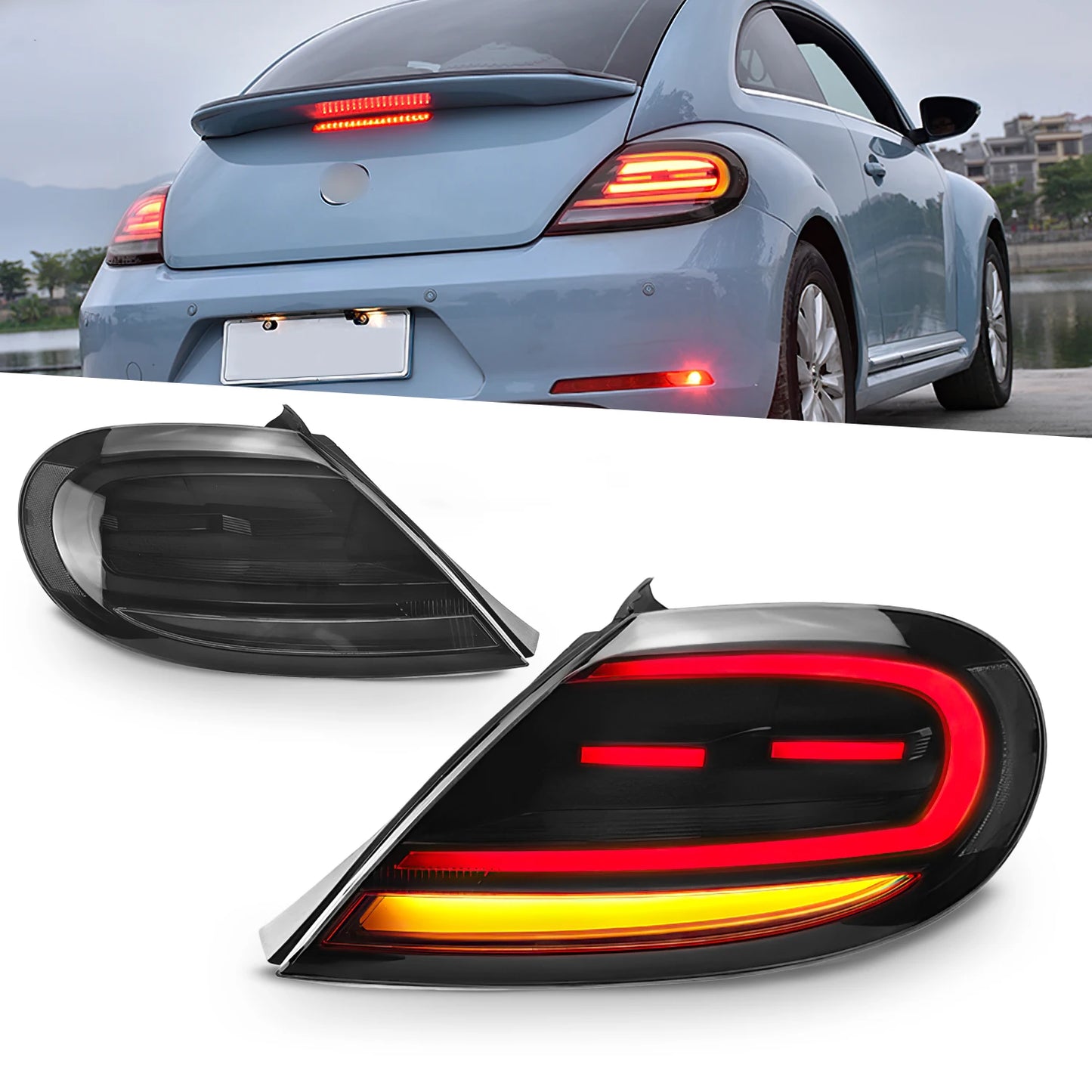 Archaischer Großhandel Sequentielles Blinker 2013-auf-Heckleuchte voll geführt Für VW-Käfer-Rücklichter