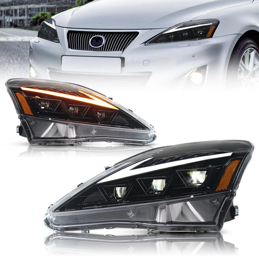 Archaischer Lexus IS 250 Scheinwerfer 2006-2012 2. Gen XE20 IS 220d/F 300 350 voll geführte Healamp Start UP Animation DRL Für L