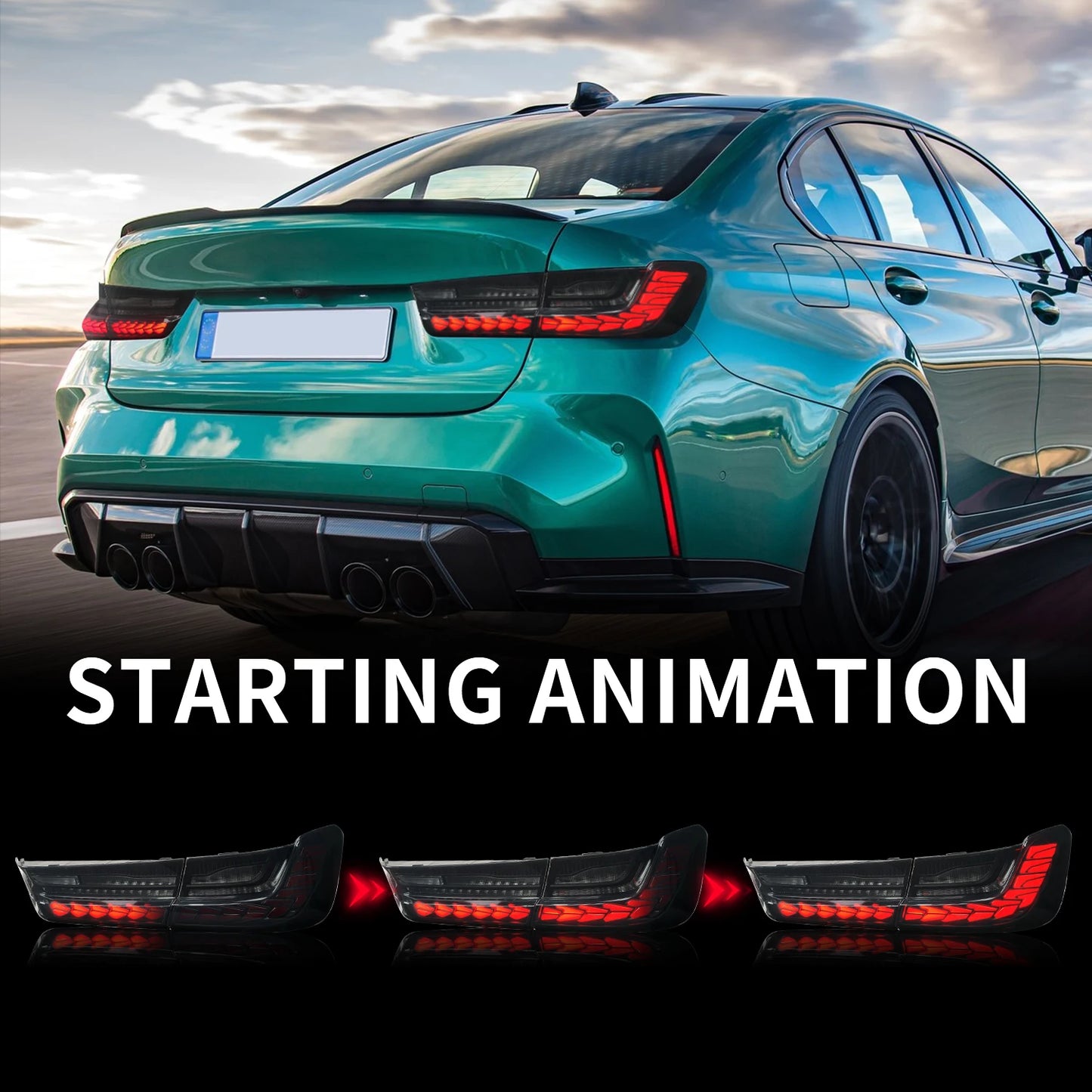 Archaisches Zubehör Werks-Rück leuchte Voll-LED-Rück leuchte mit sequentiellem Blinker für 3er-Serie 2019-2021 G28 G20 Rücklicht