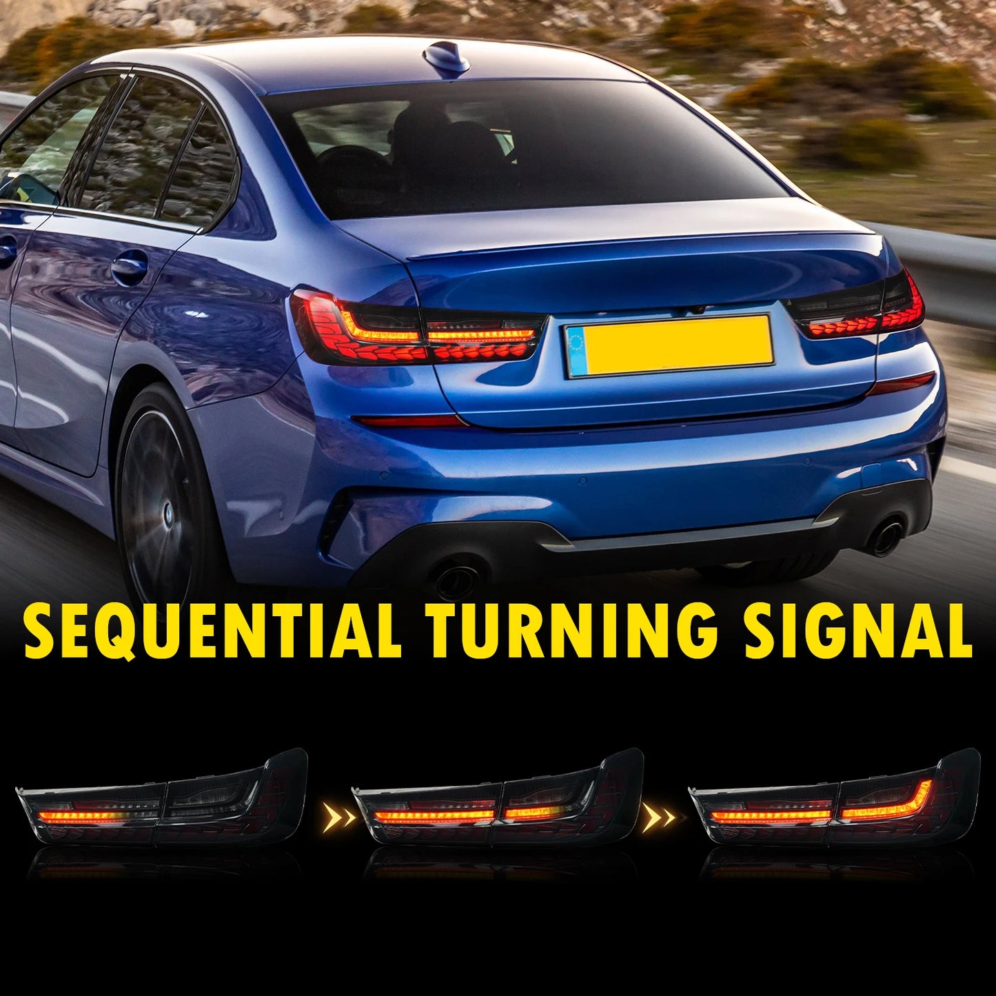 Archaisches Zubehör Werks-Rück leuchte Voll-LED-Rück leuchte mit sequentiellem Blinker für 3er-Serie 2019-2021 G28 G20 Rücklicht