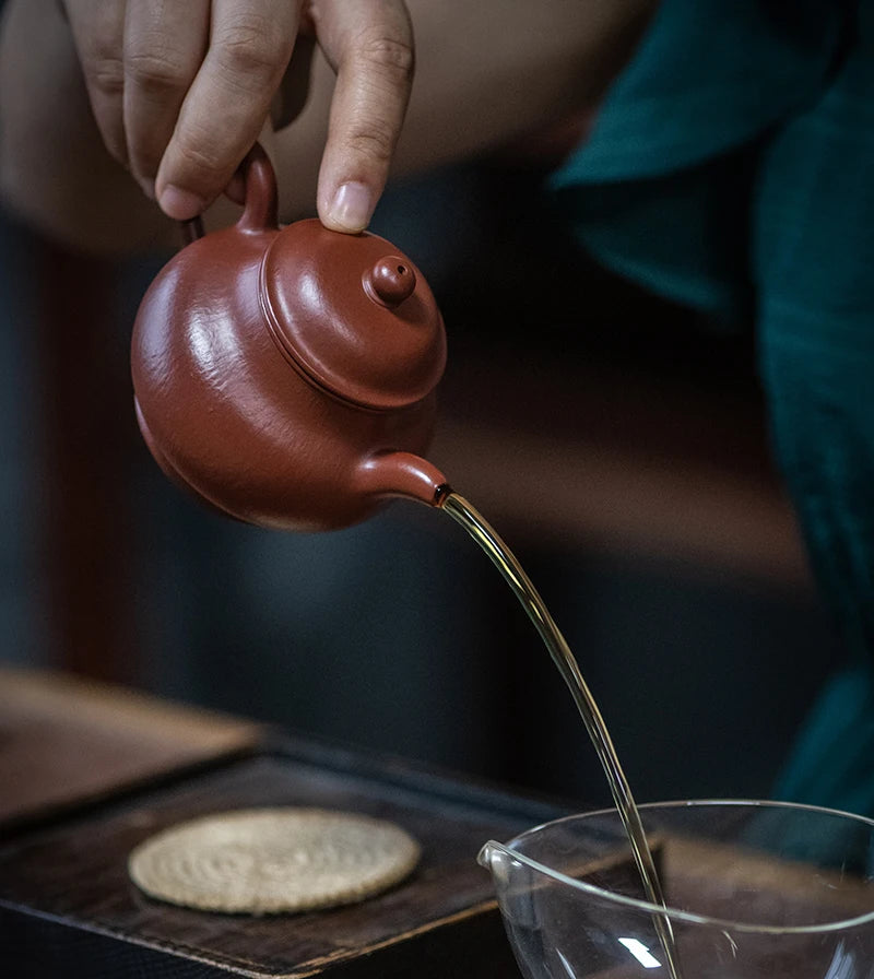 Authentic Yixing Purple Clay Pot Handmade Dahongpao Tea Cinnabar Sand Pan Teapot Famous Xu Jingen Disciple Wu Cheng