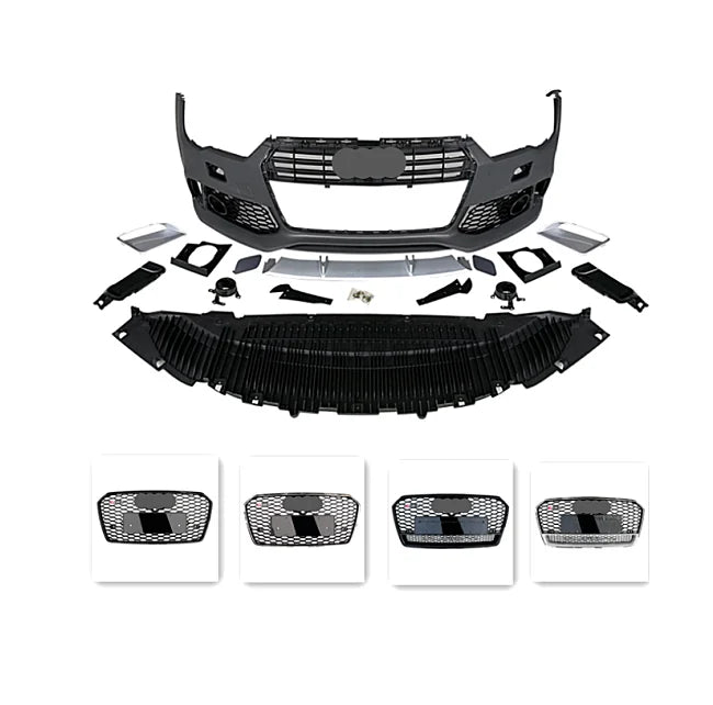 Auto Body System RS7 Type Car Bumper With Grill For  A7 2016-2018 Facelift RS7 Front Bumper Body Kit