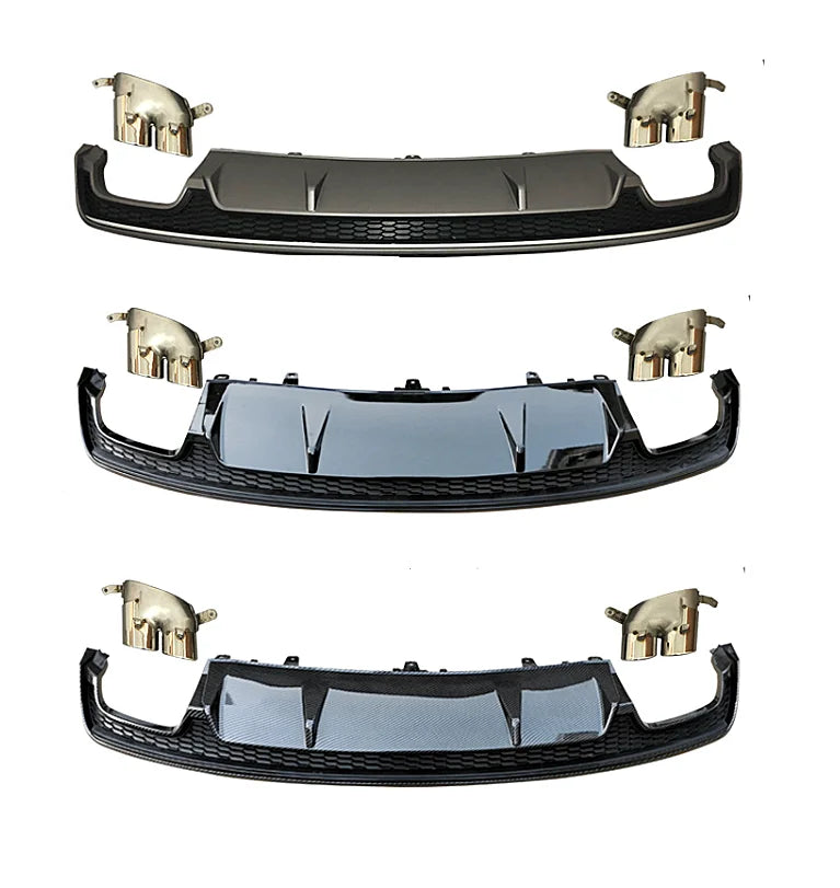 Automotive Parts Car Rear Bumper Lip For 2016-2018  A7 Facelift  S7 Style Rear Diffuser