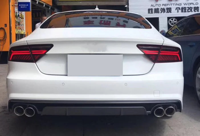Automotive Parts Car Rear Bumper Lip For 2016-2018  A7 Facelift  S7 Style Rear Diffuser