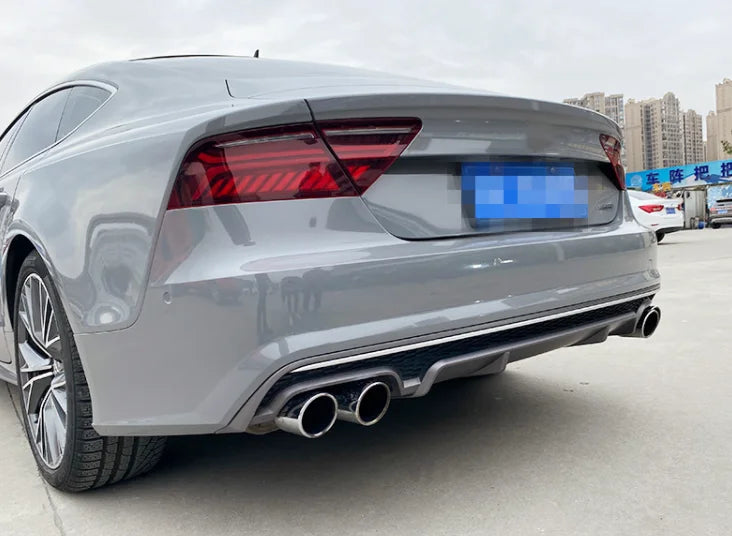 Automotive Parts Car Rear Bumper Lip For 2016-2018  A7 Facelift  S7 Style Rear Diffuser