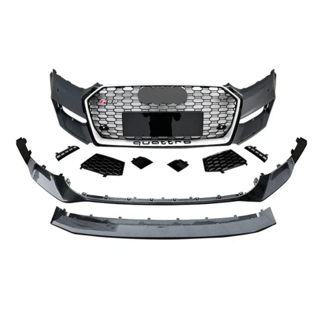 Automotive Parts RS5 Type Front Bumper Body Kits For  A5 2017-2019 Facelift  RS5 Front Bumper With Grill