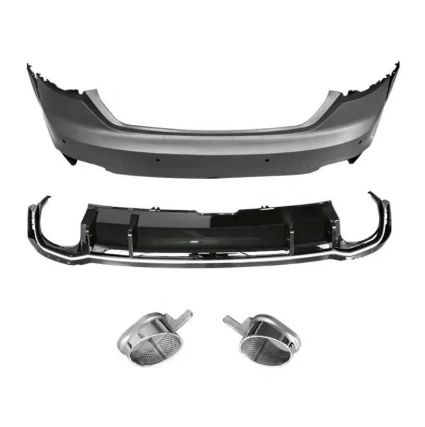 Automotive Parts Rear Bumper Body Kit For  A5 2017-2019 Facelift  RS5 Style Rear Bumper With Diffuser