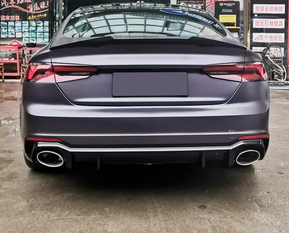 Automotive Parts Rear Bumper Body Kit For  A5 2017-2019 Facelift  RS5 Style Rear Bumper With Diffuser