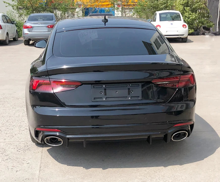Automotive Parts Rear Bumper Body Kit For  A5 2017-2019 Facelift  RS5 Style Rear Bumper With Diffuser