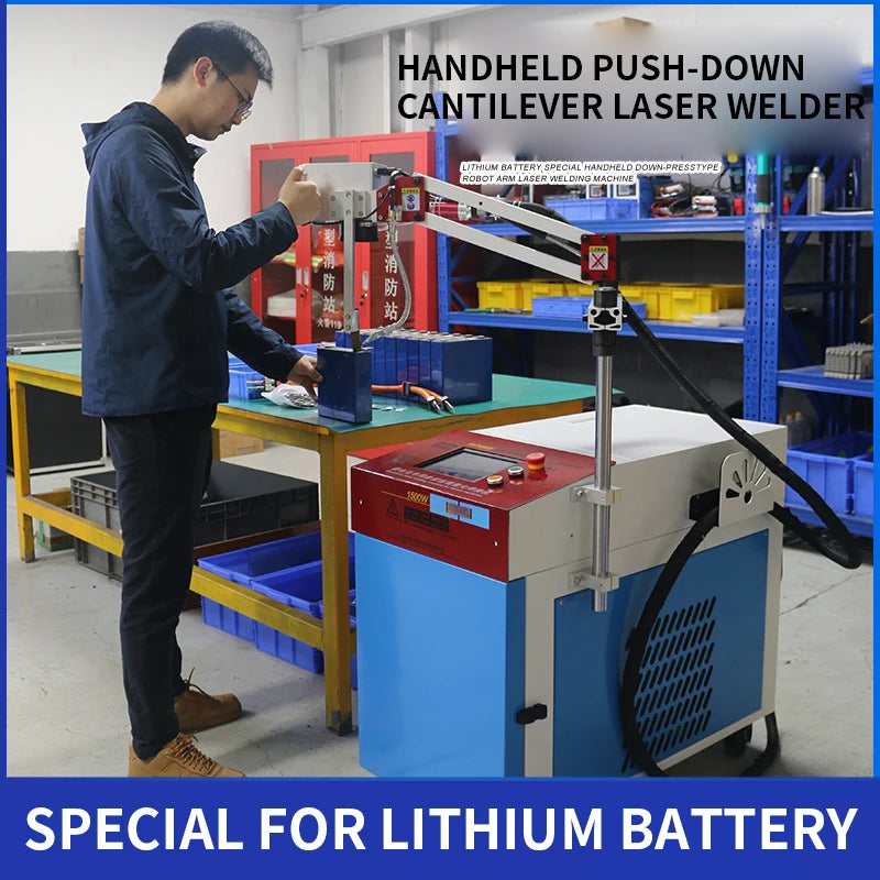 Automotive lithium battery welding laser welding machine soft pack battery spot welding handheld cantilever pressure equipment