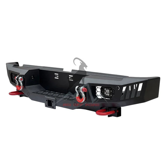 B10 Factory High Quality Pickup truck ute Off road Steel Rear Bumper with LED Light Shackle Trailer Hook L200 Triton