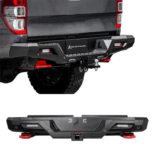 B12 model 4x4 pickup ute rear bumper Steel bumper with LED light shackle tow hitch for RANGER T9 2022+