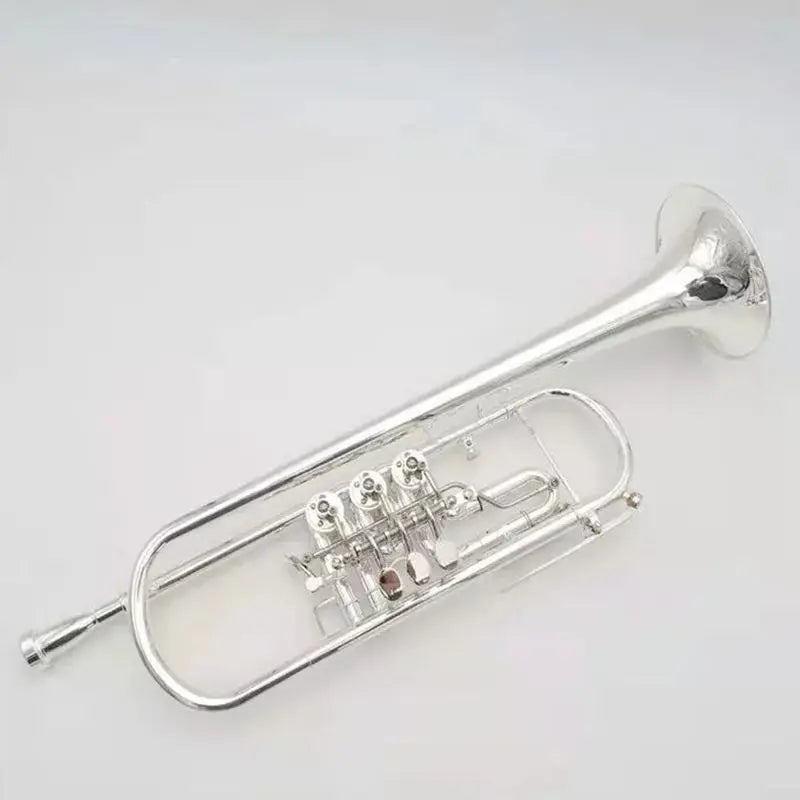 BDK-600S Silver plated professional B flat trumpet flat key trumpet with mouthpiece case wind instruments