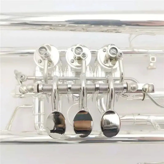 MMOOKA BDK-600S Silver plated professional B flat trumpet flat key trumpet with mouthpiece case wind instruments