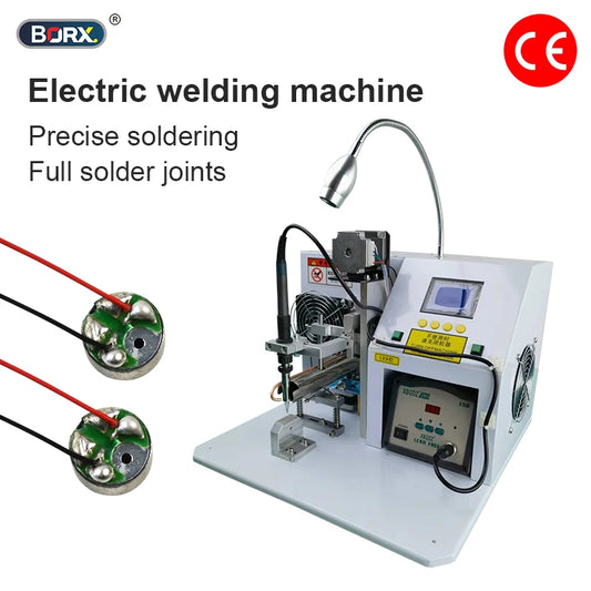 BORX 220V/110V Electric Soldering Machine Pedal Type Semi Automatic Soldering Station Power Plug USB Spot Welding Equipment