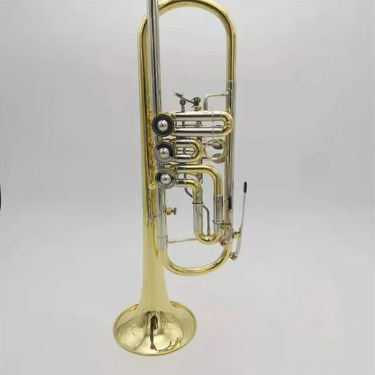 BULUKE BDK-600 professional B flat trumpet flat key trumpet with mouthpiece case wind   instruments