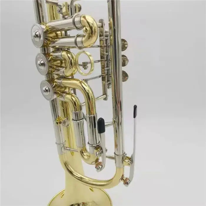 BULUKE BDK-600 professional B flat trumpet flat key trumpet with mouthpiece case wind   instruments