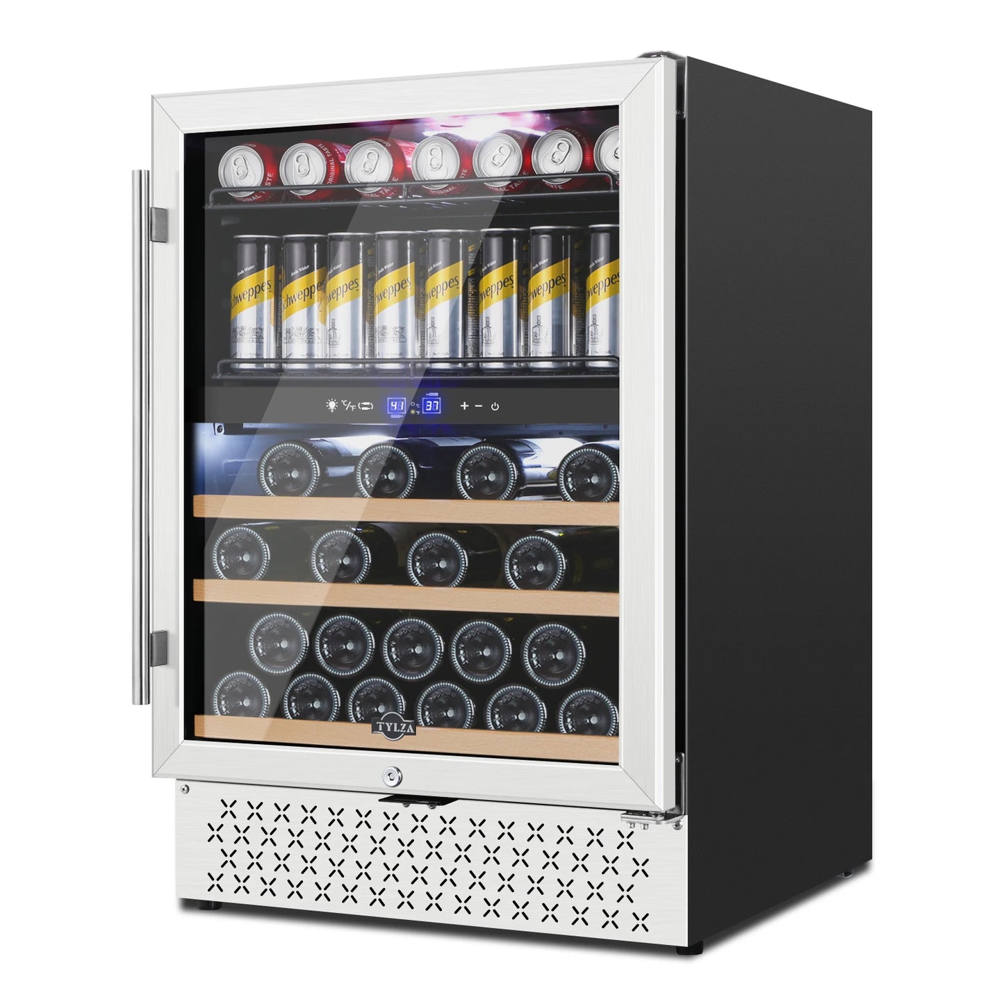 Bacchus 100 Letres High End Wine And Beverage Coolers Single Zone Stainless Steel Wine Cellar Fridge