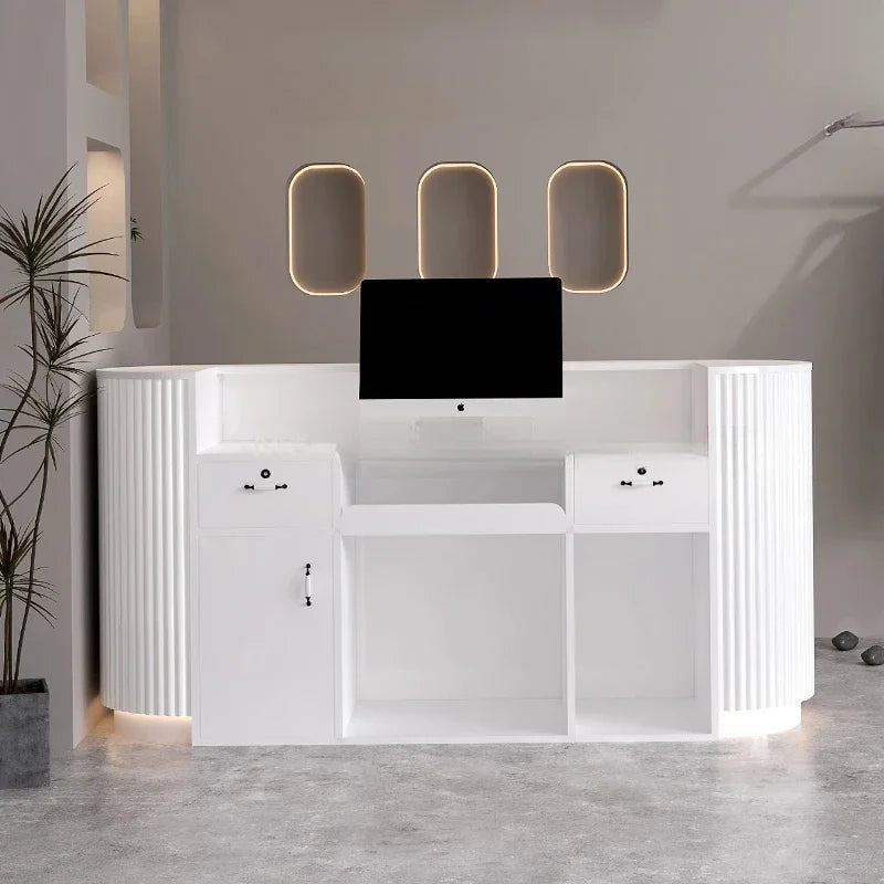 Banco cassa banco Reception ufficio in piedi tavolo cassa cassa bancone Business negozio mobili di lusso leggeri