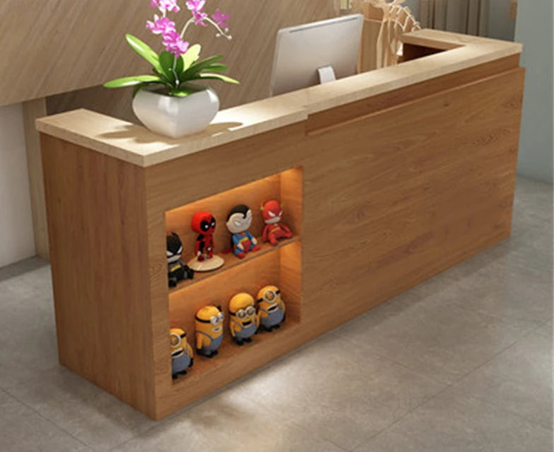Bar Cashier Counter Company Front Reception Desks Welcome Desk Office Furniture Barber Shop Clothing Store Cashier Counter