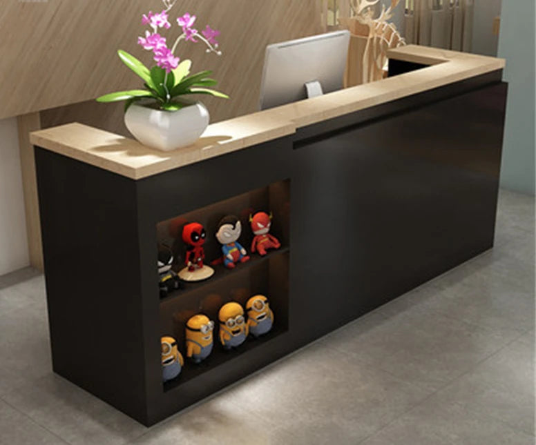 Bar Cashier Counter Company Front Reception Desks Welcome Desk Office Furniture Barber Shop Clothing Store Cashier Counter