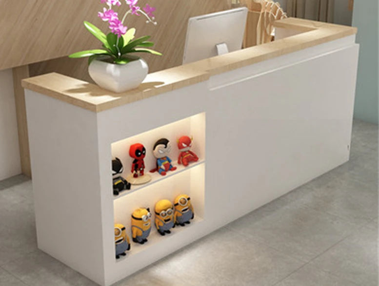 Bar Cashier Counter Company Front Reception Desks Welcome Desk Office Furniture Barber Shop Clothing Store Cashier Counter