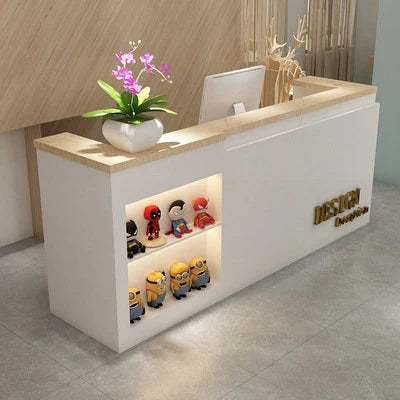 Bar Cashier Counter Company Front Reception Desks Welcome Desk Office Furniture Barber Shop Clothing Store Cashier Counter