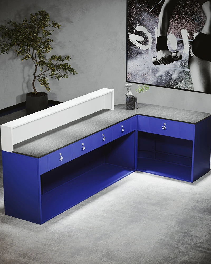 Bar cashier commercial store creative clothing store hair salon gym wrought iron industrial wind reception desk