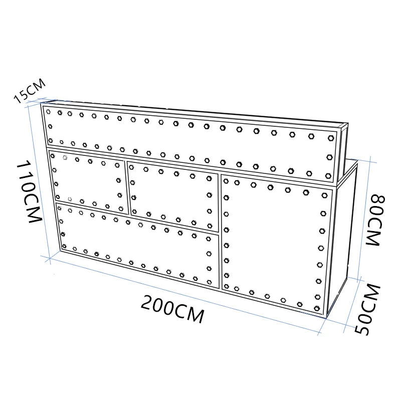 Bar cashier commercial store creative clothing store hair salon gym wrought iron industrial wind reception desk