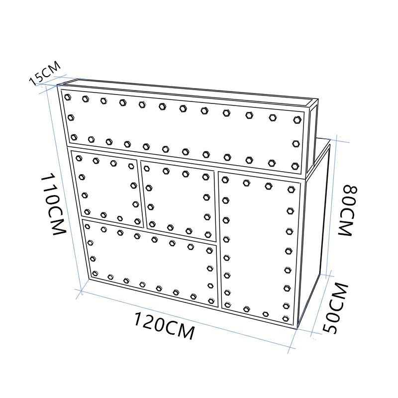 Bar cashier commercial store creative clothing store hair salon gym wrought iron industrial wind reception desk