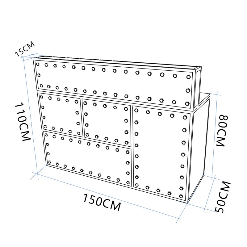 Bar cashier commercial store creative clothing store hair salon gym wrought iron industrial wind reception desk