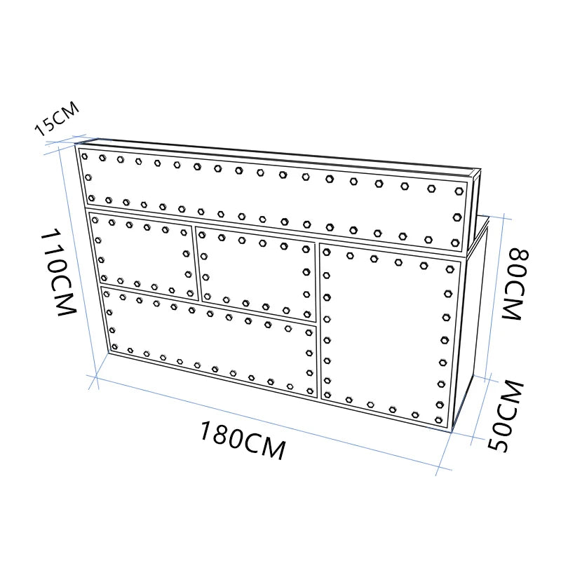 Bar cashier commercial store creative clothing store hair salon gym wrought iron industrial wind reception desk