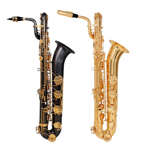 Baritone Saxophone Eb Flat Hand Carving Woodwind Instruments With Replaceable Fitting Suit For Beginner Adult Grading Exam