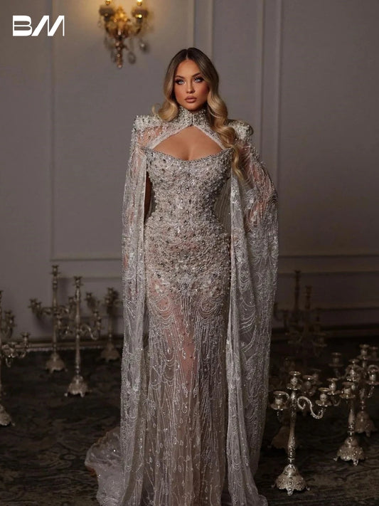 Beaded Embroidery Mermaid Wedding Dress Luxury Beadings Bride Dresses For Wedding Party Bridal Gown Vestidos De Novia