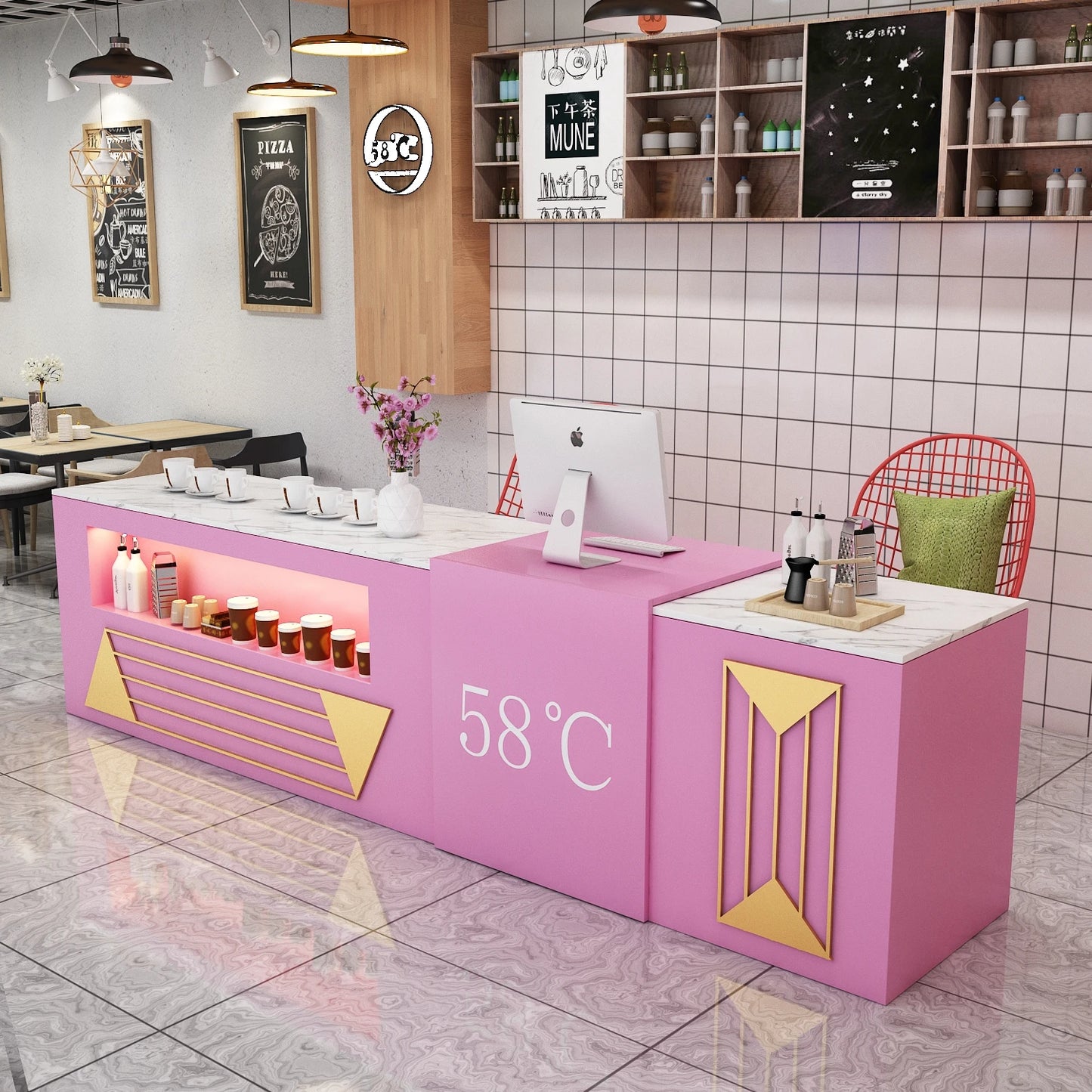 Beauty Salon Cashier Company Front Desk Reception Desk Clothing Milk Tea Shop Small Counter Table Simple Modern Bar Counter